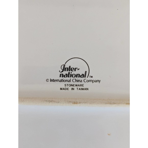 Vintage 1992 Terrace Blossoms Stoneware 14" Oval Serving Platter - Picture 4 of 6